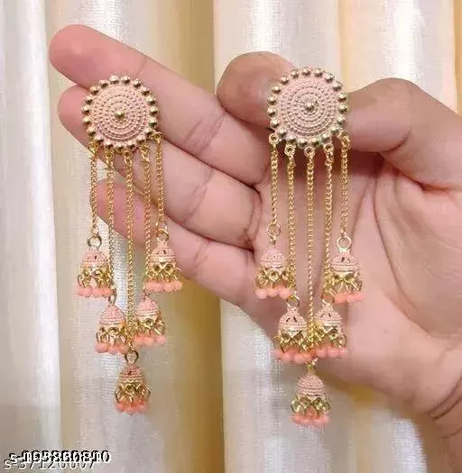 Bollywood Enameled Pink Earrings Women Bridal Wedding Jewelry Pearl Kundan  Set | eBay